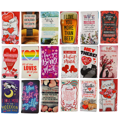 Novelty Closeout - Love Theme Jumbo Greeting Card Assortment- 18/Pack