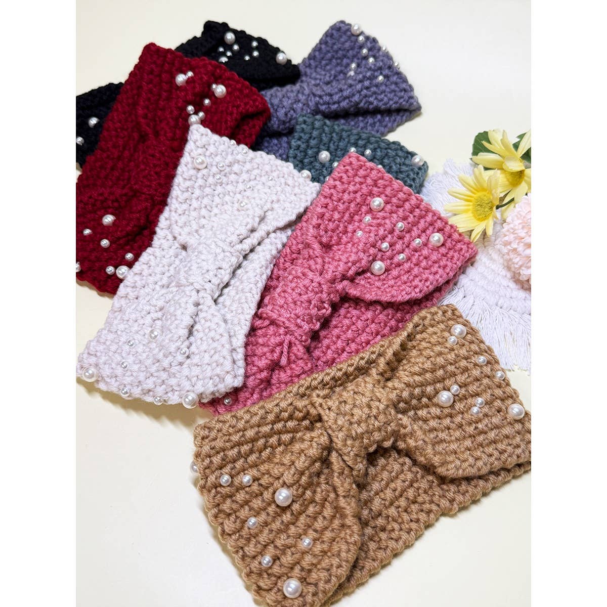 Fashion Head Wrap with Pearl Detail