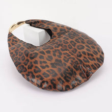 Load image into Gallery viewer, Leopard Print Faux Leather Hobo Bag
