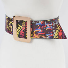 Load image into Gallery viewer, Graffiti Waist Belt: Black
