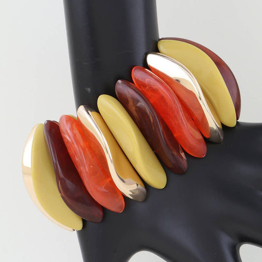 Multi Wide Stone Beaded Bracelet