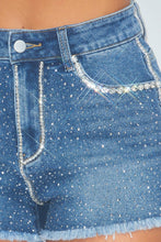 Load image into Gallery viewer, Celebrity Sparkly Rhinestone Denim Jean Shorts - Bodi Language for Women
