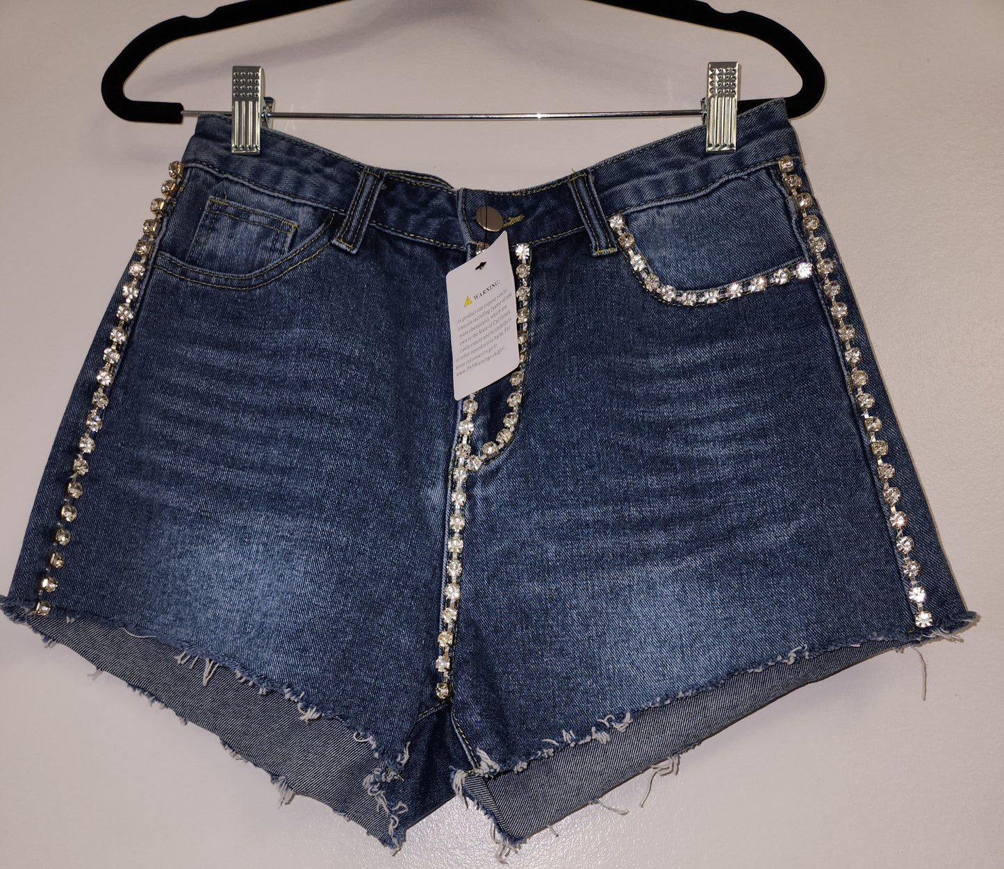 Diamond Studded Shorts - Bodi Language for Women