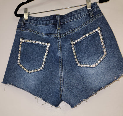 Diamond Studded Shorts - Bodi Language for Women