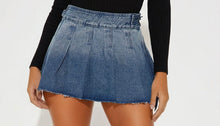 Load image into Gallery viewer, Dark Wash Denim Skort

