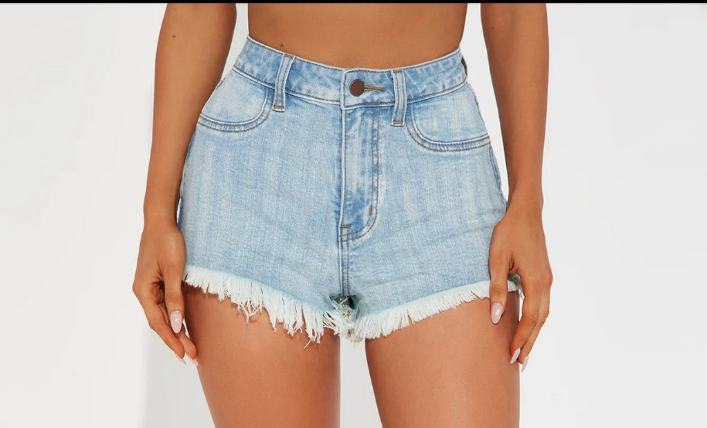 Denim Shorts w Zip