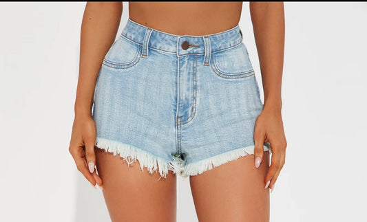 Denim Shorts w Zip