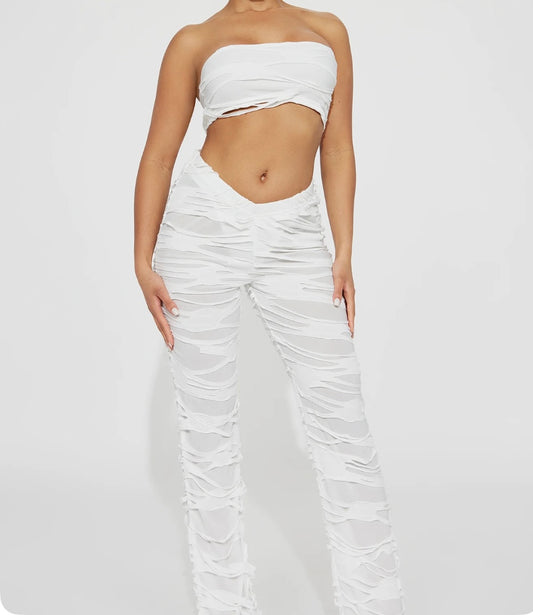 MummyBest Pant Set-White