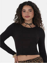Load image into Gallery viewer, LS Crew Neck Tee-Black
