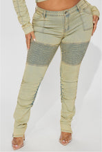 Load image into Gallery viewer, Tinted Zippered Moto Skinny Jean-Medium Stretch Bodi Language for Women
