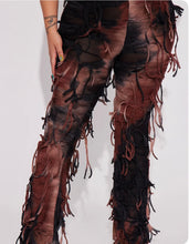 Load image into Gallery viewer, Distressed Flare Pant- Brown
