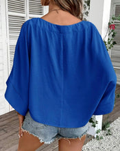 Load image into Gallery viewer, Fashionable Batwing Top-Royal Blue Bodi Language for Women
