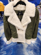 Load image into Gallery viewer, Green Coat with White Fur - Bodi Language for Women
