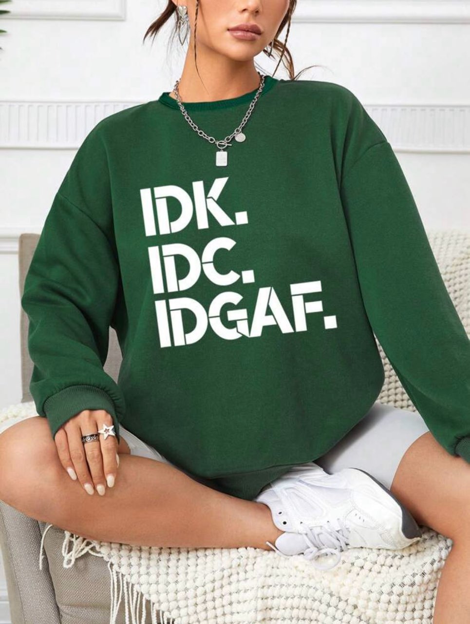 Green Sweatshirt - Bodi Language for Women