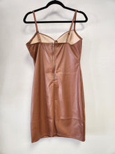 Load image into Gallery viewer, Leather Padded Bra Back Zipper Midi Dress - Bodi Language for Women
