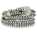 Leather Rhinestone Skinny Belt - Bodi Language for Women