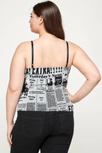 Load image into Gallery viewer, Newspaper Printed Bustier Top - Bodi Language for Women
