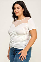 Load image into Gallery viewer, Plus Size Mesh Wrap Top - - Bodi Language for Women
