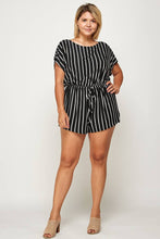 Load image into Gallery viewer, Plus Size Striped Romper - Bodi Language for Women
