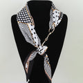 3AM BY H&D ACCESSORIES - Retro Fabric Toggle Scarf Wrap Necklace: BK