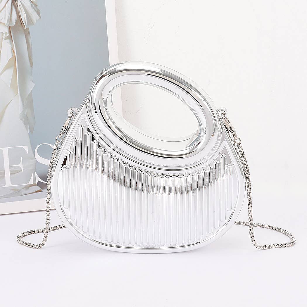 Acrylic Mini Clutch: Silver