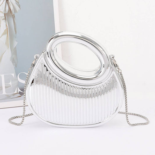Acrylic Mini Clutch: Silver