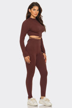 Load image into Gallery viewer, Plus Top And Legging Set: Red Orange
