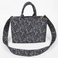 Bandana Medium Tote W/wide Strap: Black
