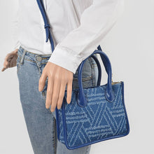 Load image into Gallery viewer, Denim Medium Tote Bag: Blue
