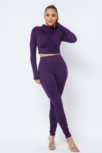 Load image into Gallery viewer, Top Ruched Legging Set: Rust
