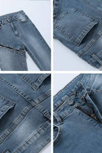 Load image into Gallery viewer, Maxi stacked denim jeans: BLUE Bodi Language for Women

