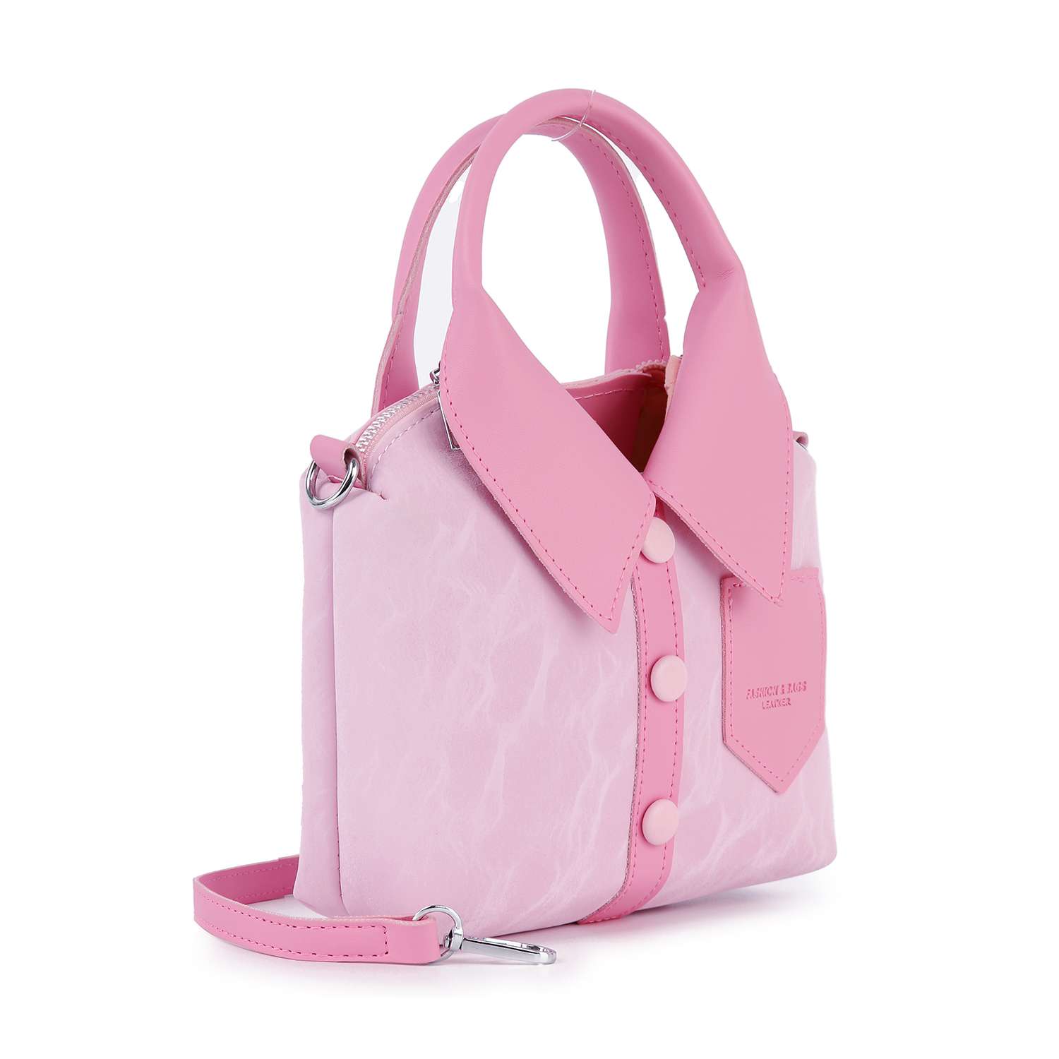 Handbag Express - Fashion Shirt Hand Tote: Pink Handbag Express