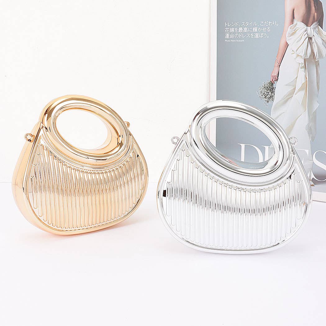 Acrylic Mini Clutch: Gold