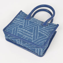 Load image into Gallery viewer, Denim Medium Tote Bag: Blue
