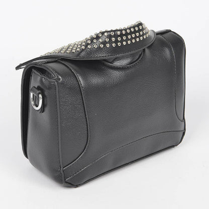 Vegan Leather Metal Studded Jacket Clutch: Silver