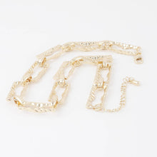 Load image into Gallery viewer, Hammered Link Chain Necklace: Gold
