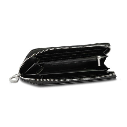 Handbag Express - Rhinestone Wavy Bling Accordion Wallet: Blue Handbag Express