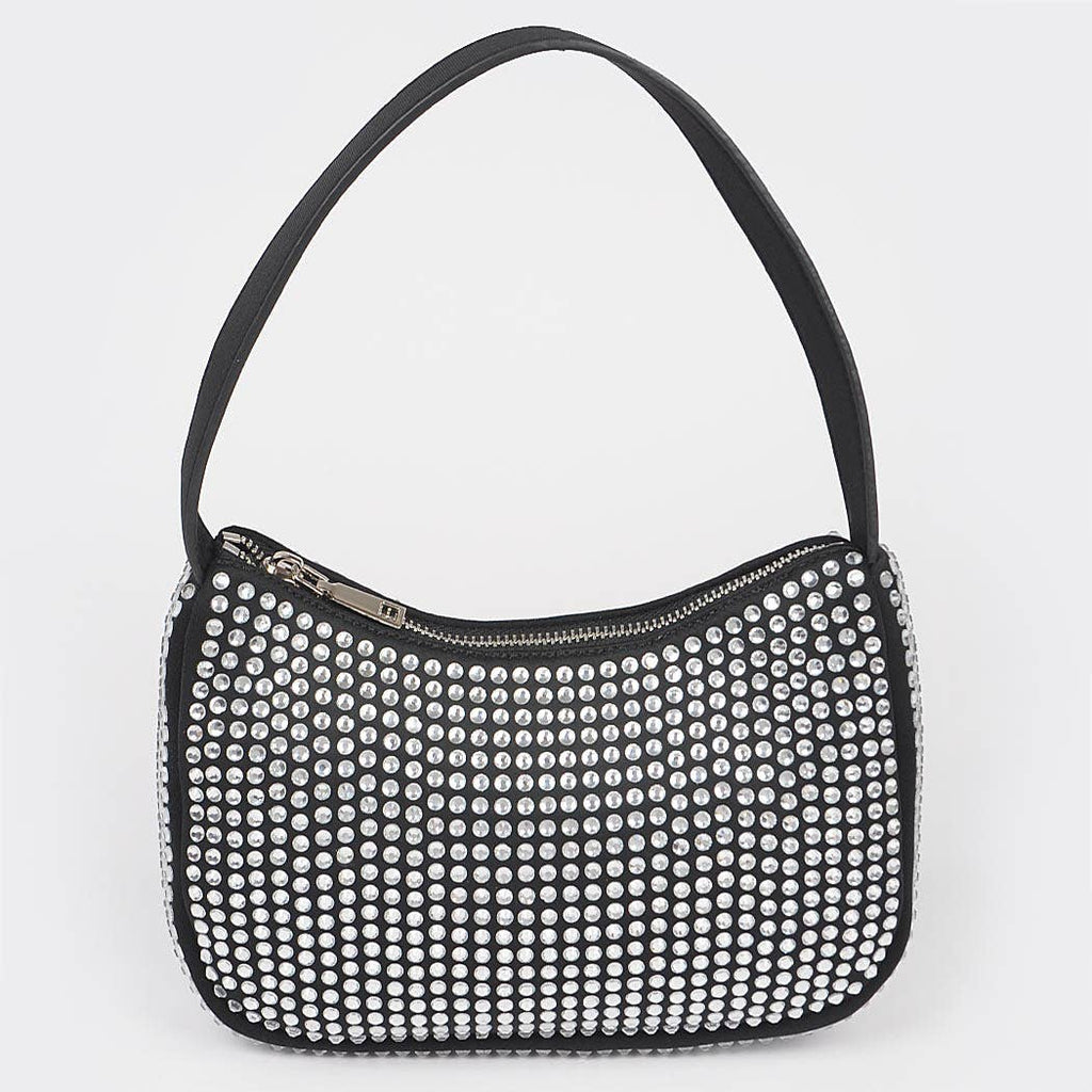 3AM BY H&D ACCESSORIES - Hotfix Rhinestone Shoulder Bag: Orange