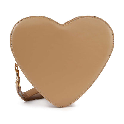 Heart Shape Biker Jacket Petite Shoulder Bag: Khaki Bodi Language for Women