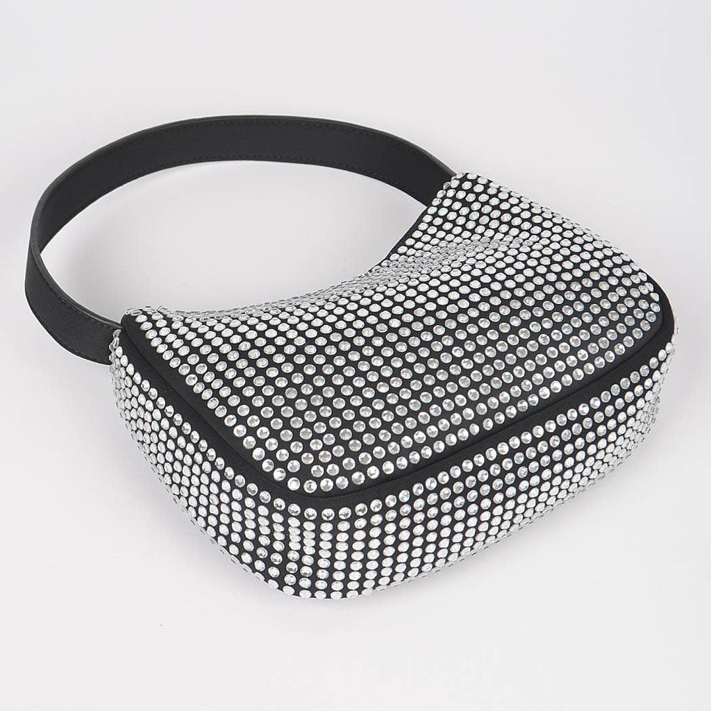 3AM BY H&D ACCESSORIES - Hotfix Rhinestone Shoulder Bag: Orange