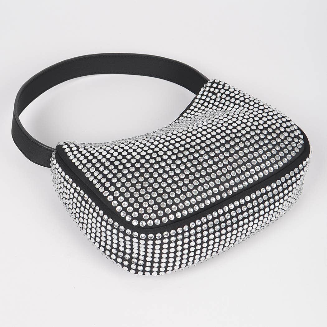 3AM BY H&D ACCESSORIES - Hotfix Rhinestone Shoulder Bag: Orange