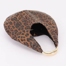 Load image into Gallery viewer, Leopard Print Faux Leather Hobo Bag
