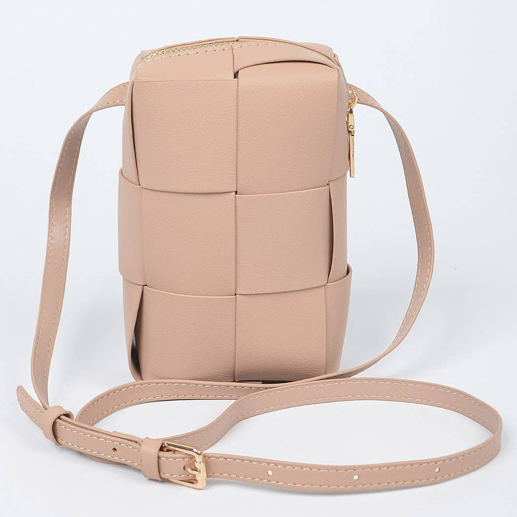 3AM BY H&D ACCESSORIES - Braided Crossbody Bag: Red