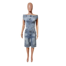 Load image into Gallery viewer, FASHION DENIM ROMPER
