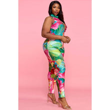 Load image into Gallery viewer, PLUS MOCK NECK LONG SLEEVE JUMPSUIT: FUCHSIA Bodi Language for Women
