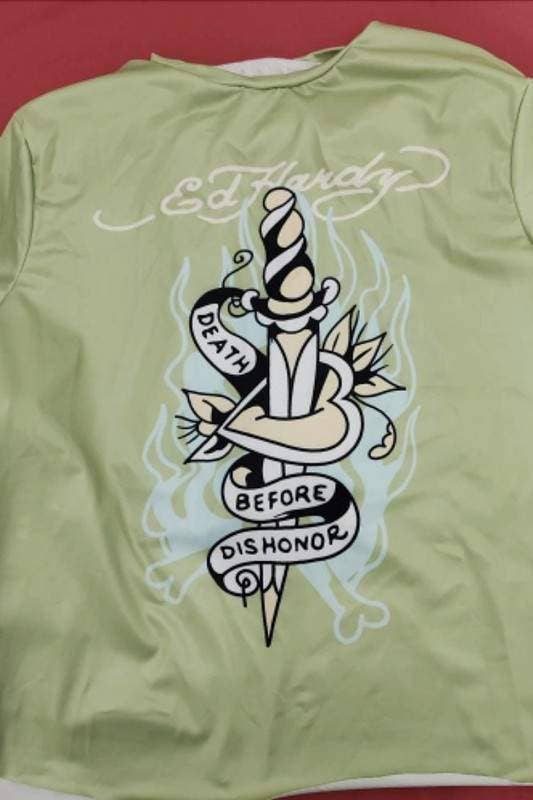 EH Graphic t shirt and shorts set: GREEN