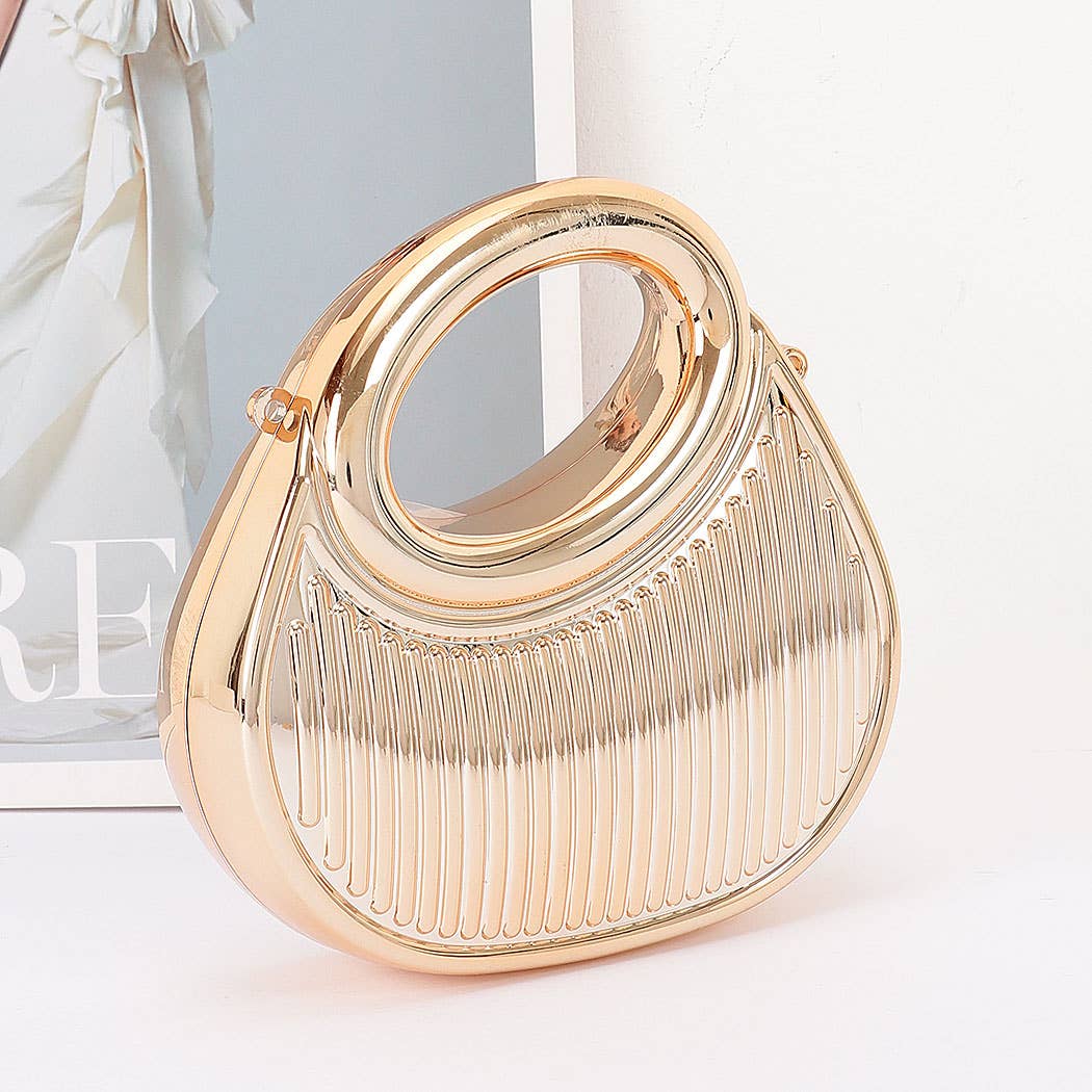 Acrylic Mini Clutch: Gold