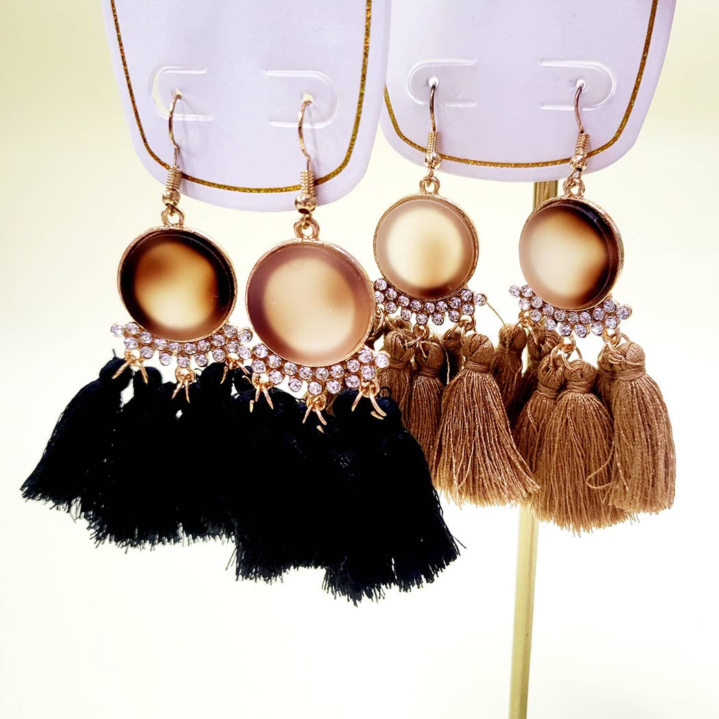 Leopard Tassel Earrings