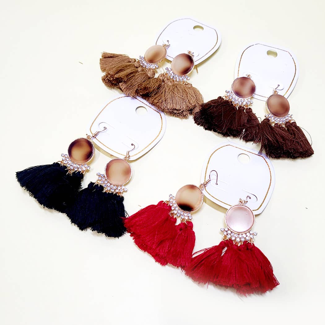 Leopard Tassel Earrings