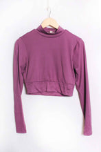Load image into Gallery viewer, Mock Neck Crop Top (purple) Bodi Language for Women
